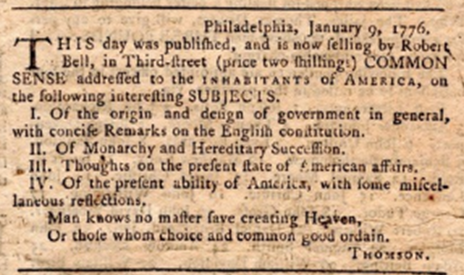 Article - Pennsylvania Evening Post - 9 Jan 1776